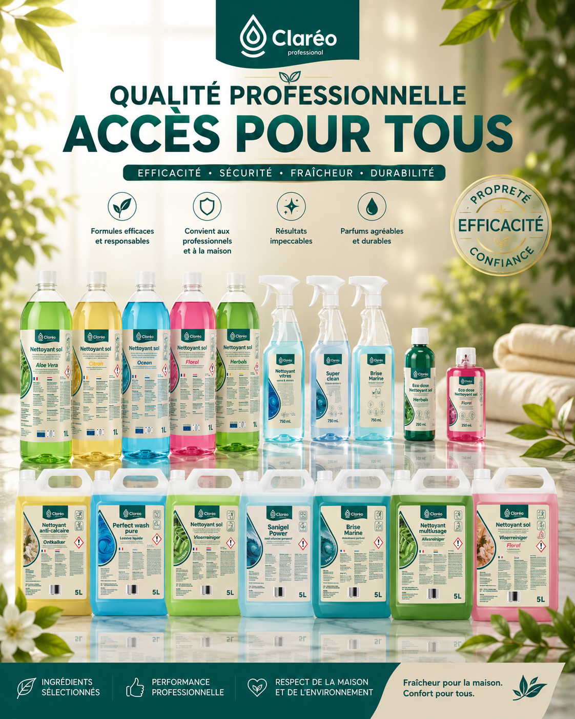 Claréo professional — qualité professionnelle accessible à tous